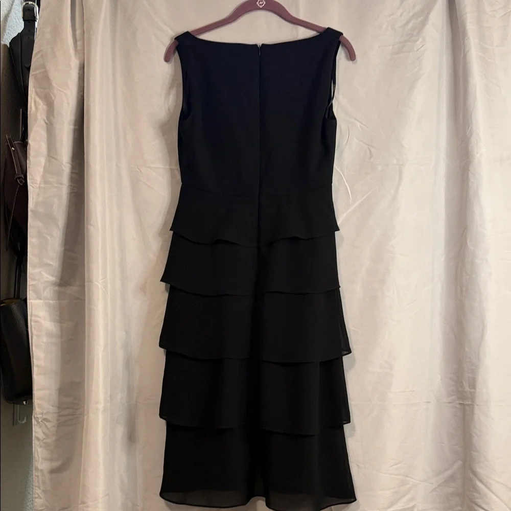 Patra Black Tiered Ruffle Cocktail Dress – Size 6 - Picture 7 of 8